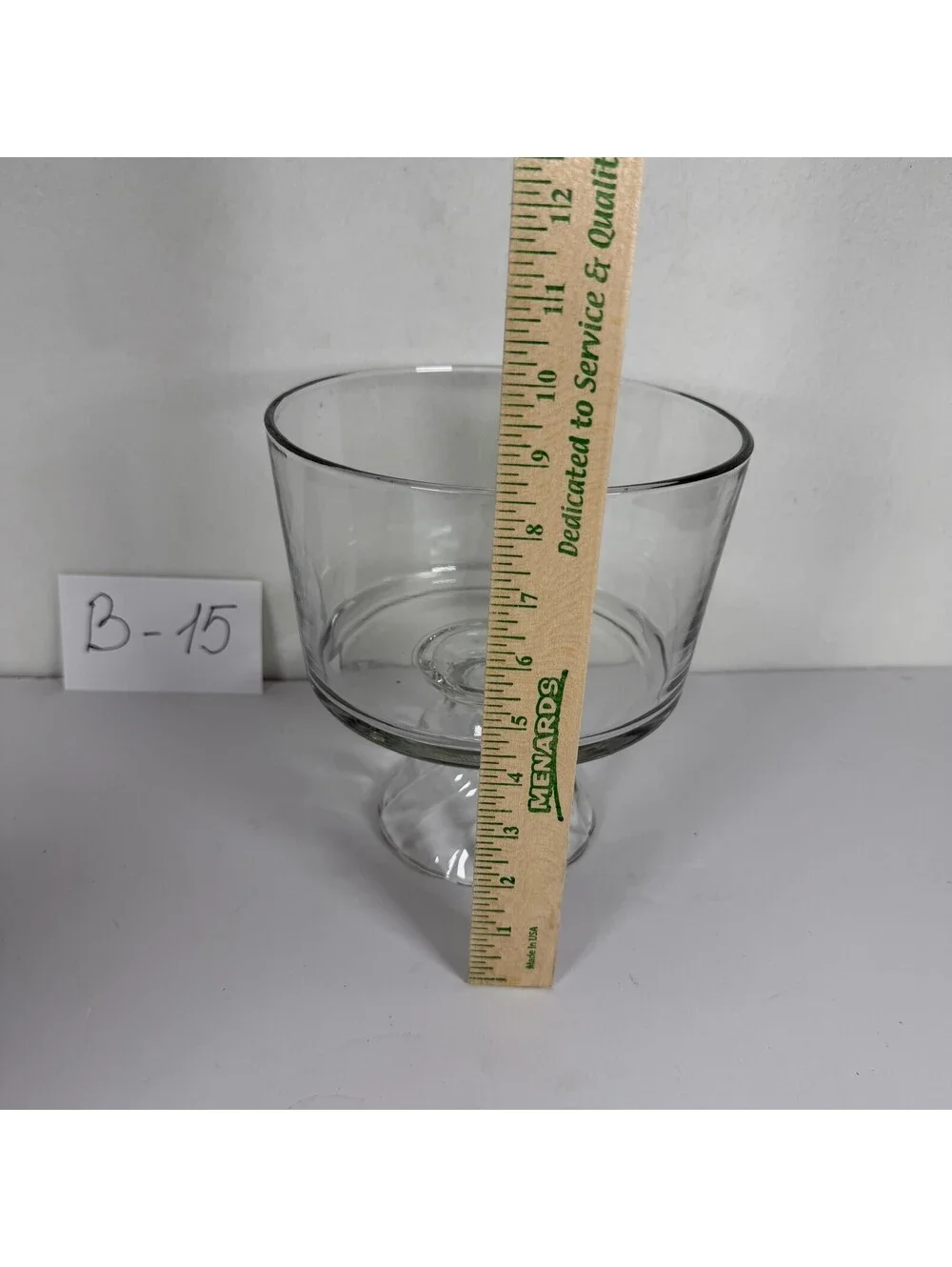 Clear Glass Pedestal Trifle Bowl Swirl Base Serving Dish Storage B-15